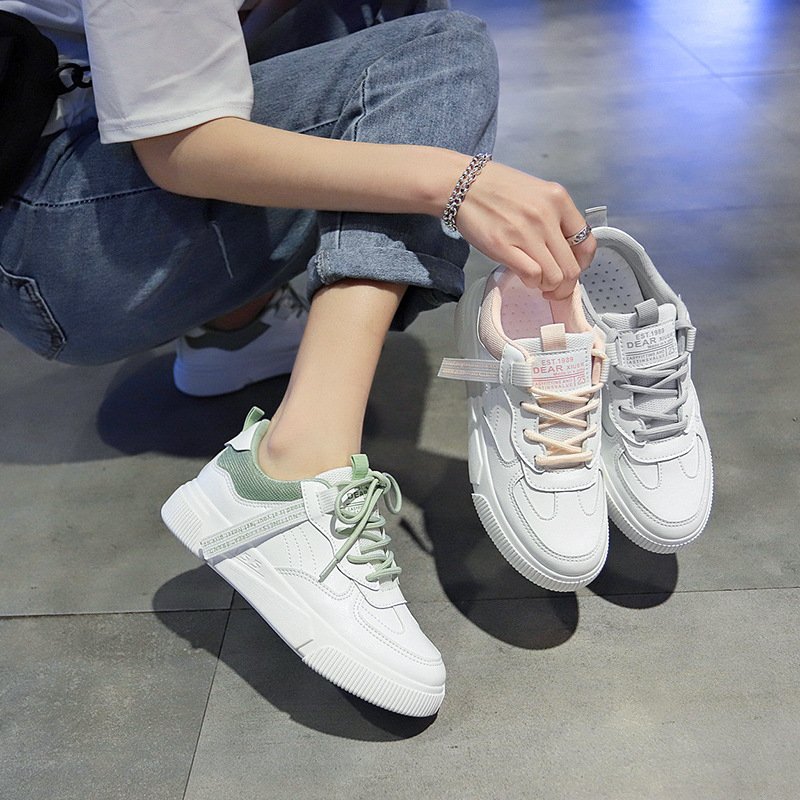 Little white shoes women's 2021 spring and summer new breathable student board shoes women's flat running casual shoes