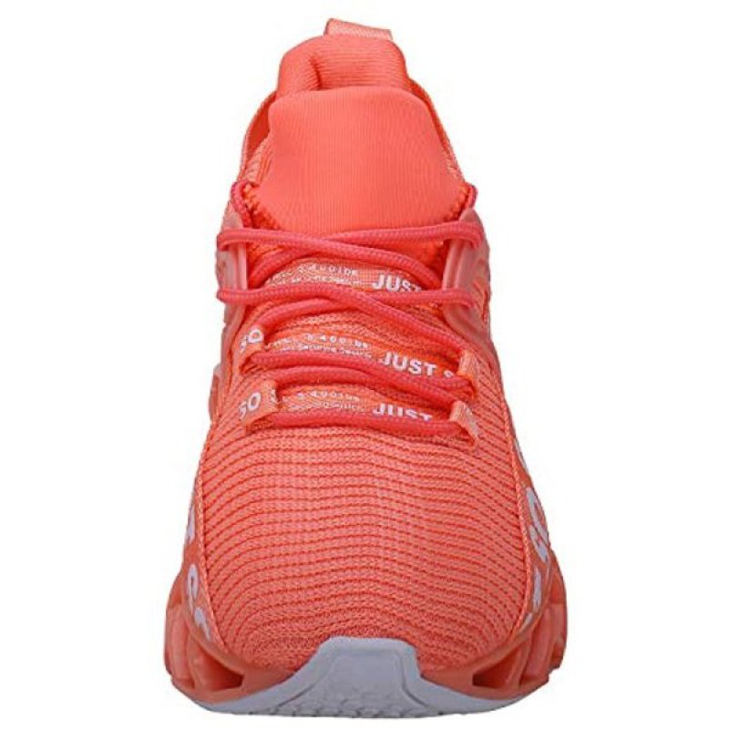 UMYOGO Women's Running Shoes Non Slip Athletic Tennis Walking Blade Type Sneakers 2-orange&pink