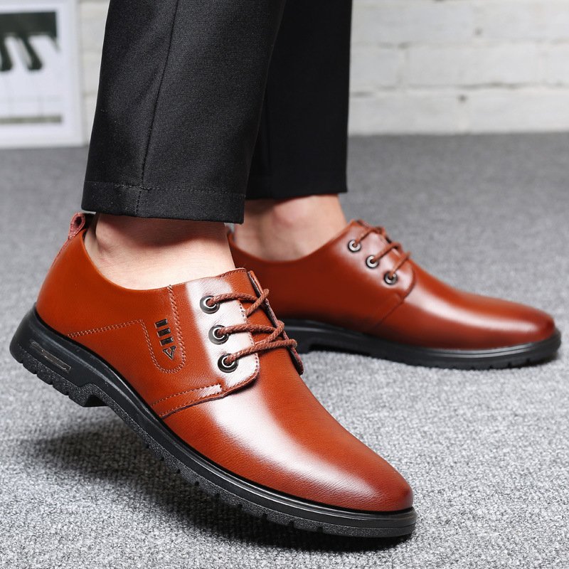 Casual leather men's shoes four seasons formal shoes British style casual single shoes men middle-aged and elderly father shoes new wholesale