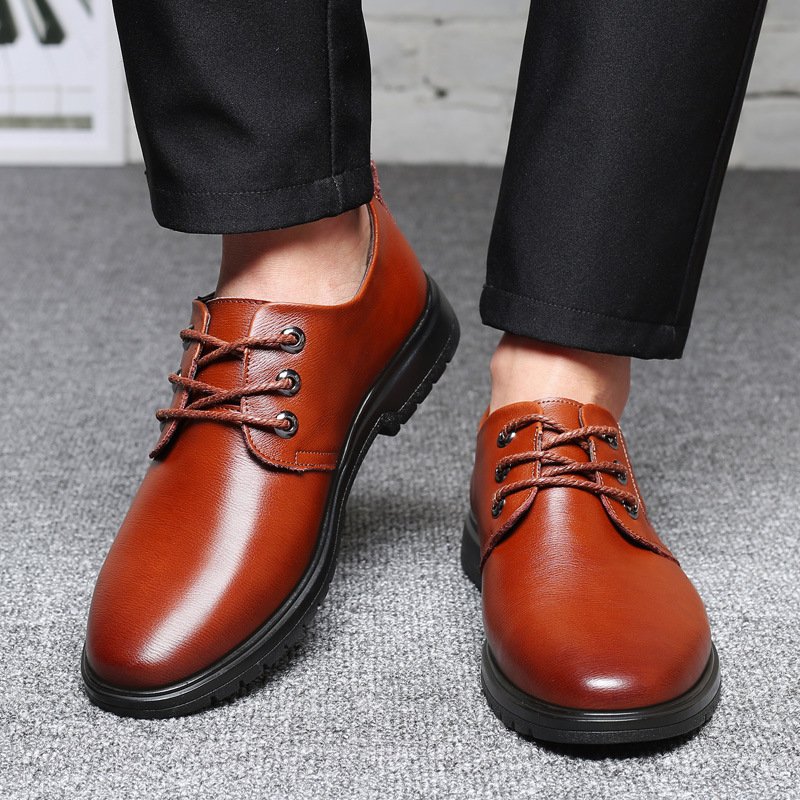 Casual leather men's shoes four seasons formal shoes British style casual single shoes men middle-aged and elderly father shoes new wholesale