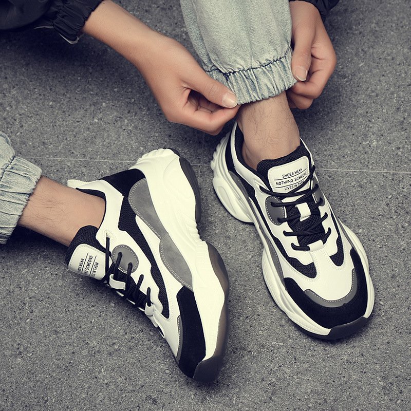 Couple models 2021 new casual shoes super hot color matching increased platform sneakers