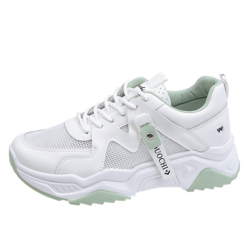 Breathable white shoes women's mesh surface 2021 summer new sports shoes female students female