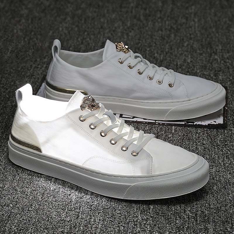 Summer new ice silk fabric men's casual shoes men's tide breathable low-cut canvas shoes men's fashion sports shoes