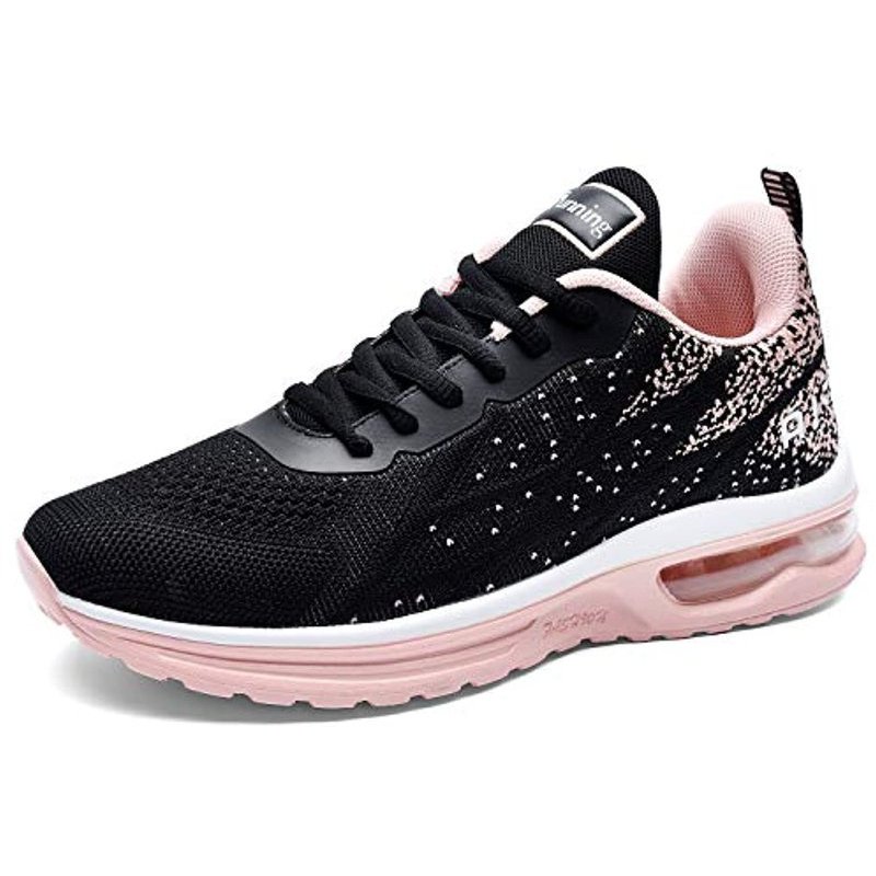 AMAXM Women Air Running Sneakers Athletic Walking Shoes Breathable Tennis for Jogging Gym Sport(US5.5-10 B(M) Blackpink